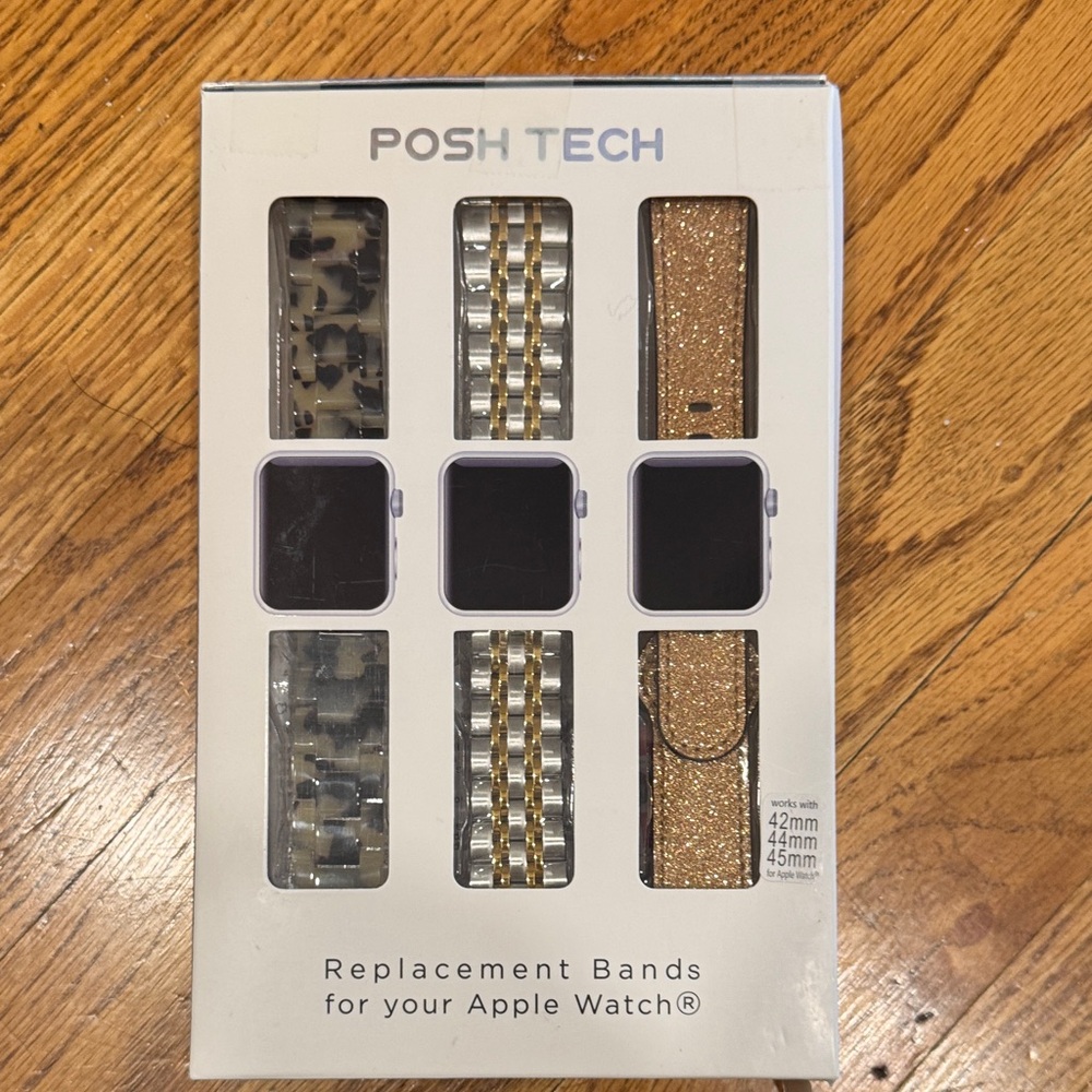 NEW Posh Tech Gold, Tortoise, and Rose Gold Replacement Bands for Apple Watch 1